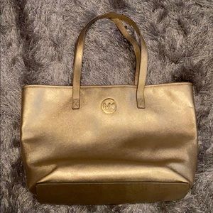 Gold Michael Kors Tote Bag